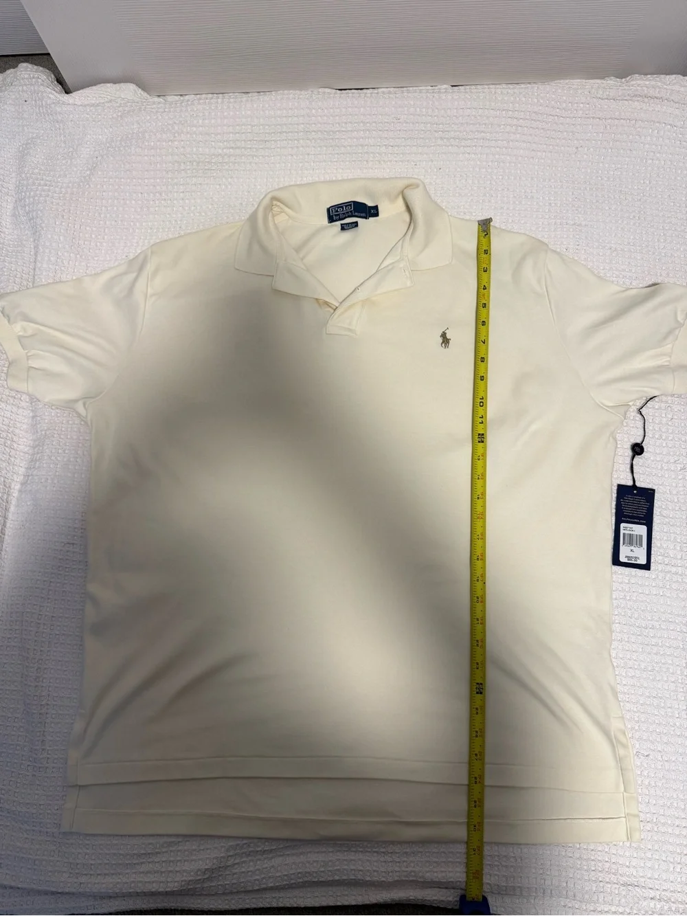 Ralph Lauren Polo Shirt in Light Cream with Embroidered Pony